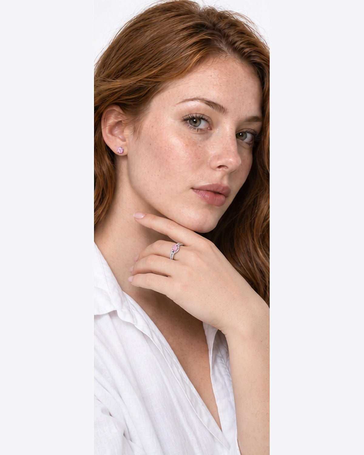 Aretes Luz Rosa – modelo