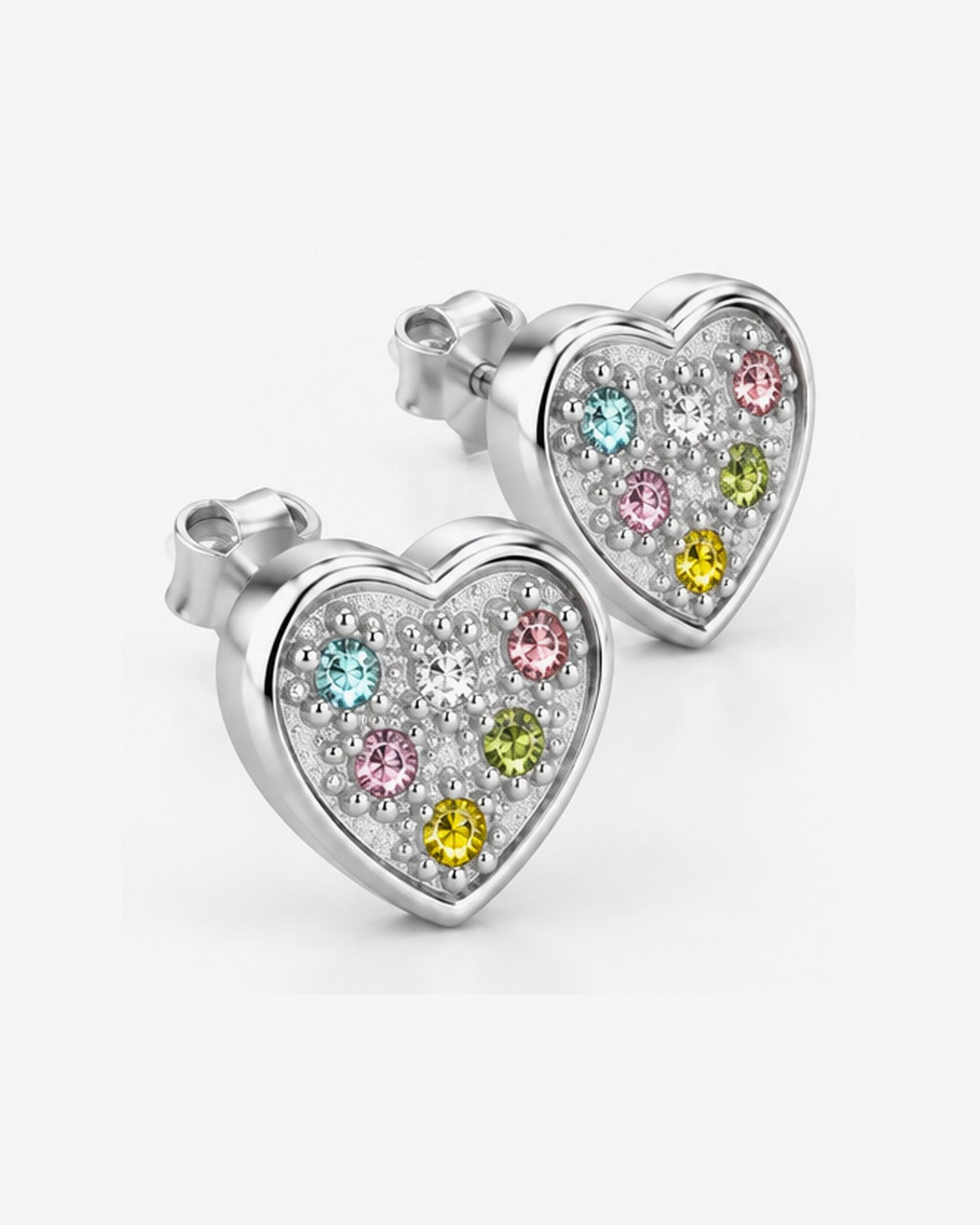 Aretes Corazón Arcoíris – vista 3