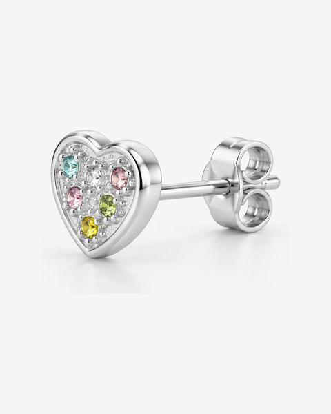 Aretes Corazón Arcoíris