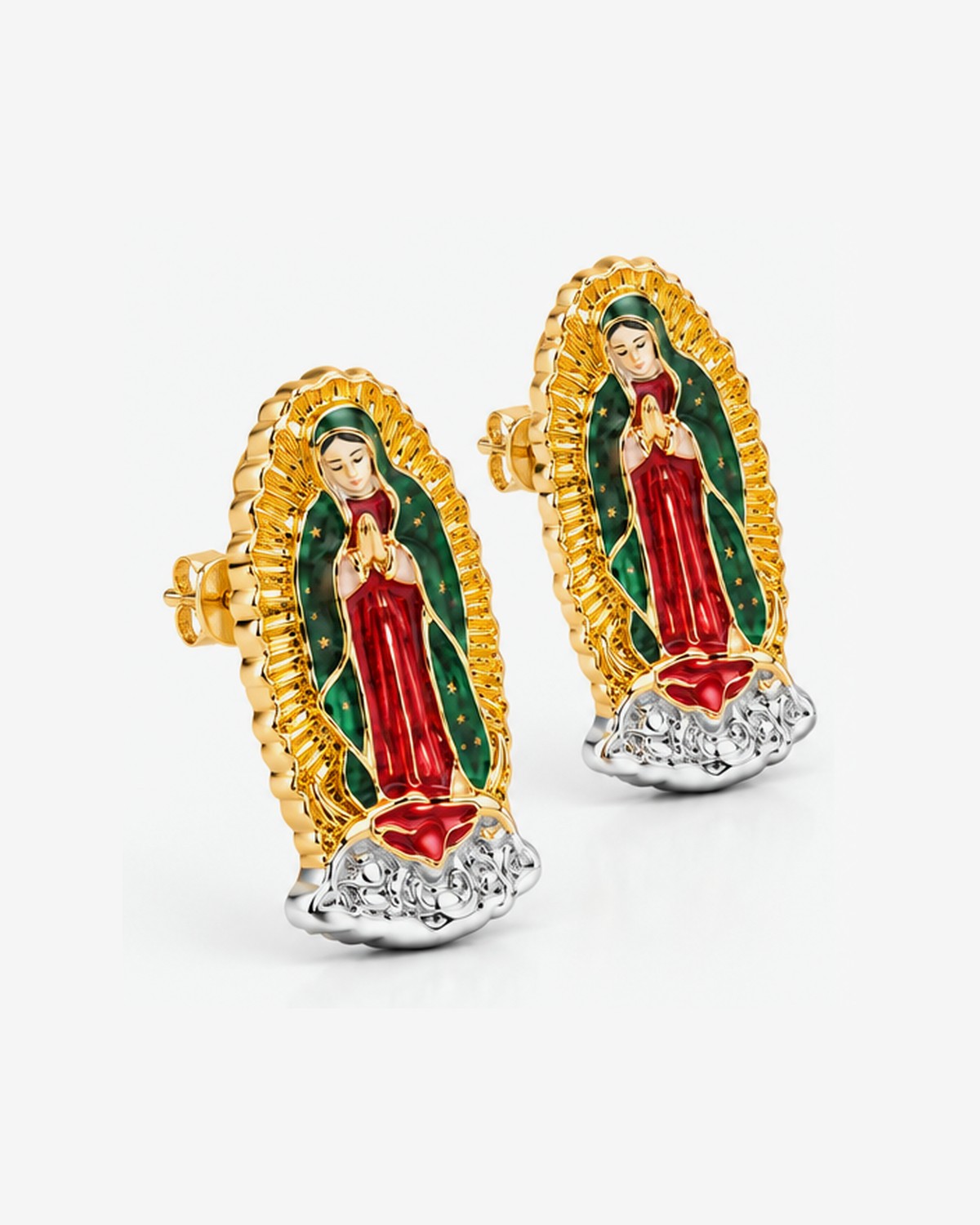 Aretes Virgen de Guadalupe – vista 3