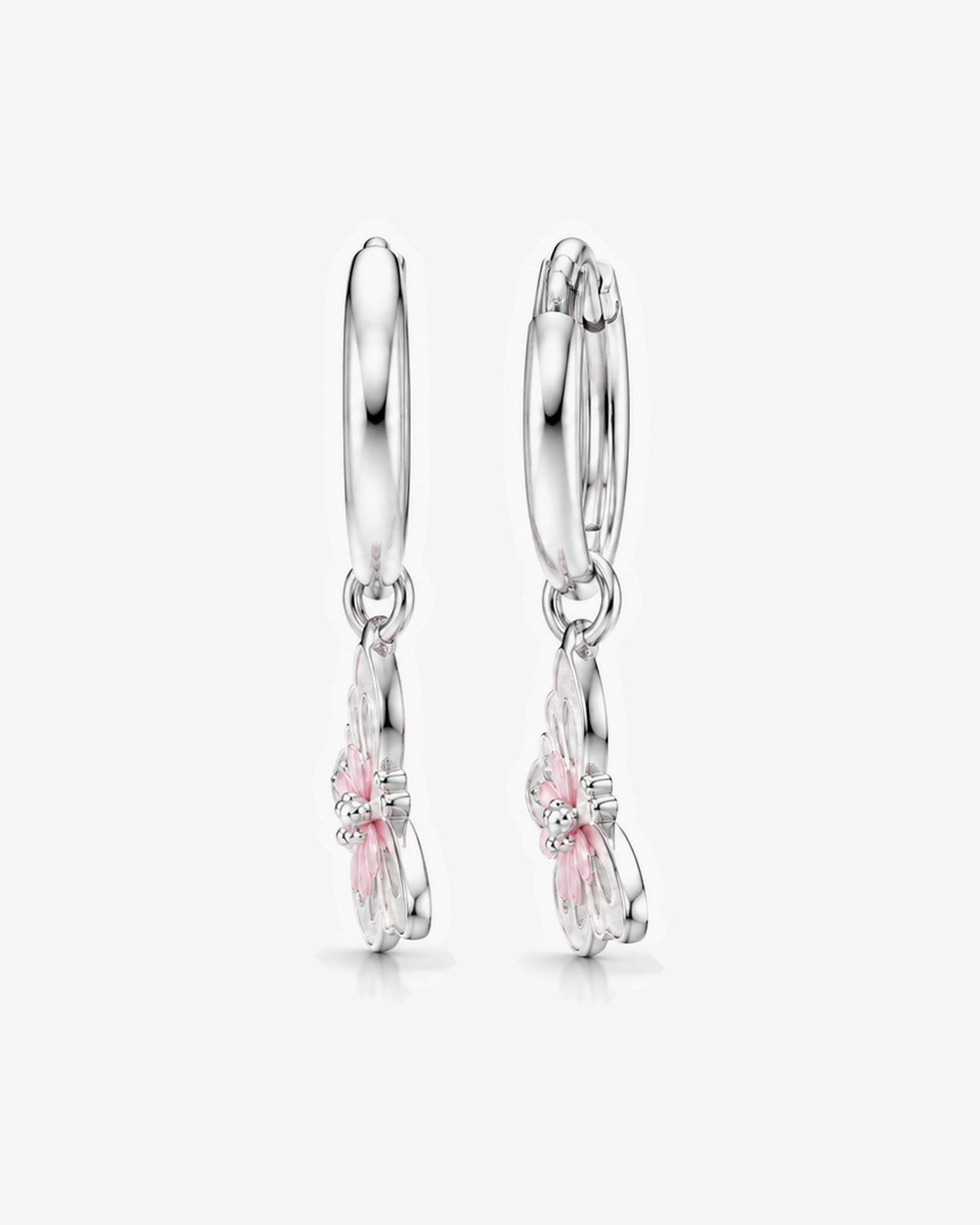 Aretes Arracada Mariposa Luz Rosa – vista 4