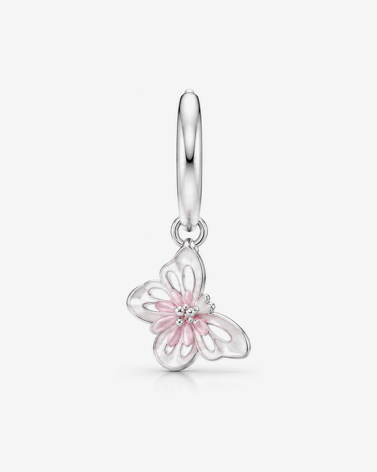 Aretes Arracada Mariposa Luz Rosa – vista 1