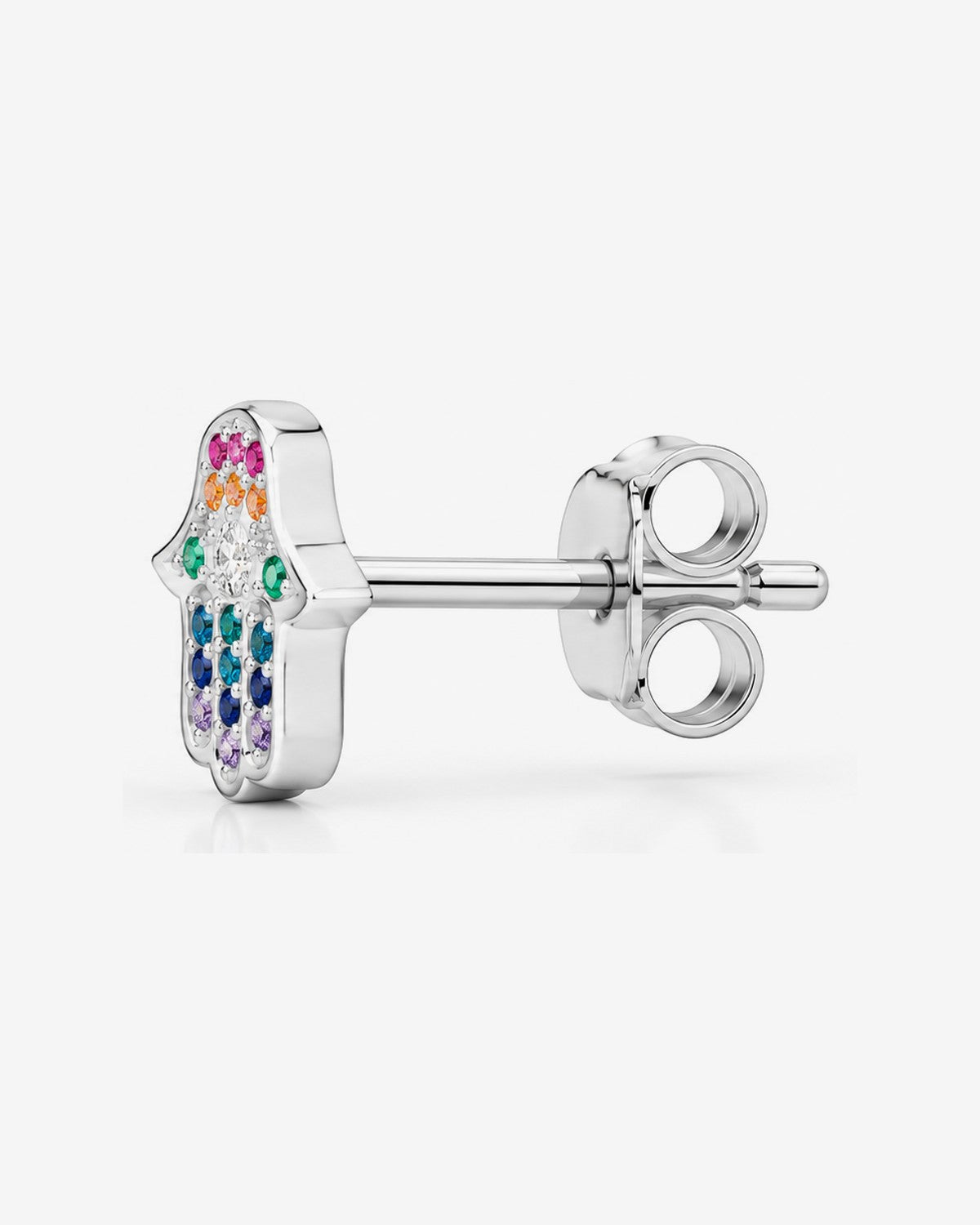 Aretes Mano de Fátima Arcoíris – vista 1