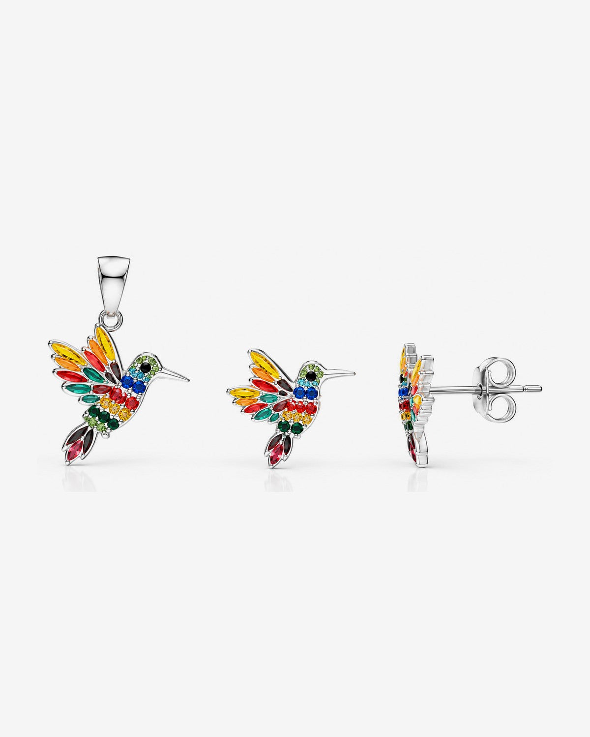 Aretes y Dije Espíritu Colibrí – vista 1