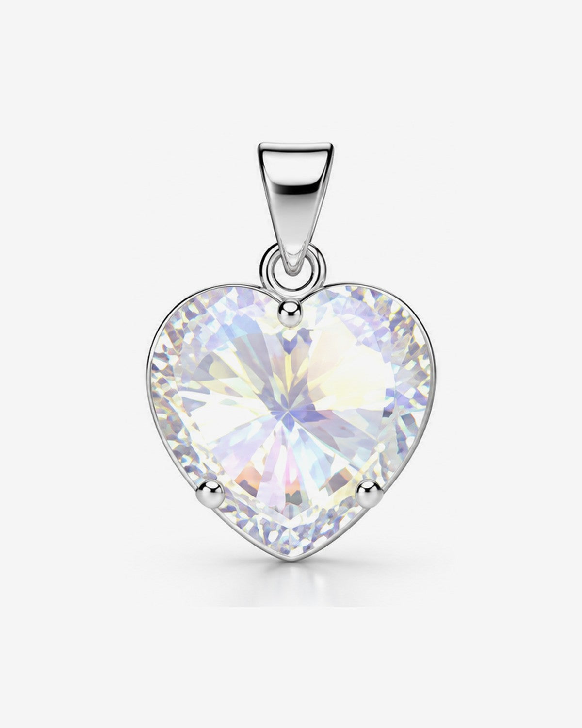 Aretes y Dije Corazón Luz Tornasol – vista 2