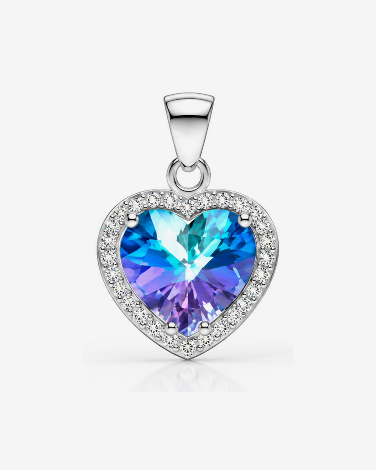 Aretes y Dije Corazón Luz Galaxia – vista 2