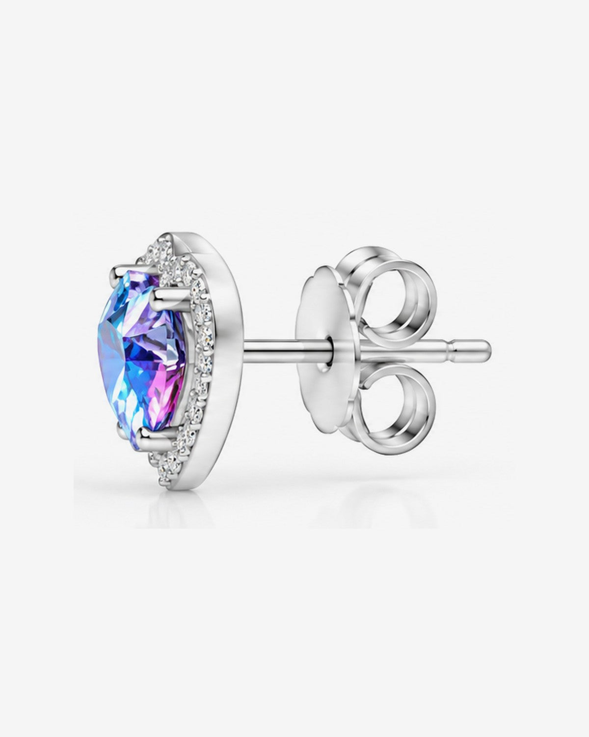 Aretes y Dije Corazón Luz Galaxia – vista 4