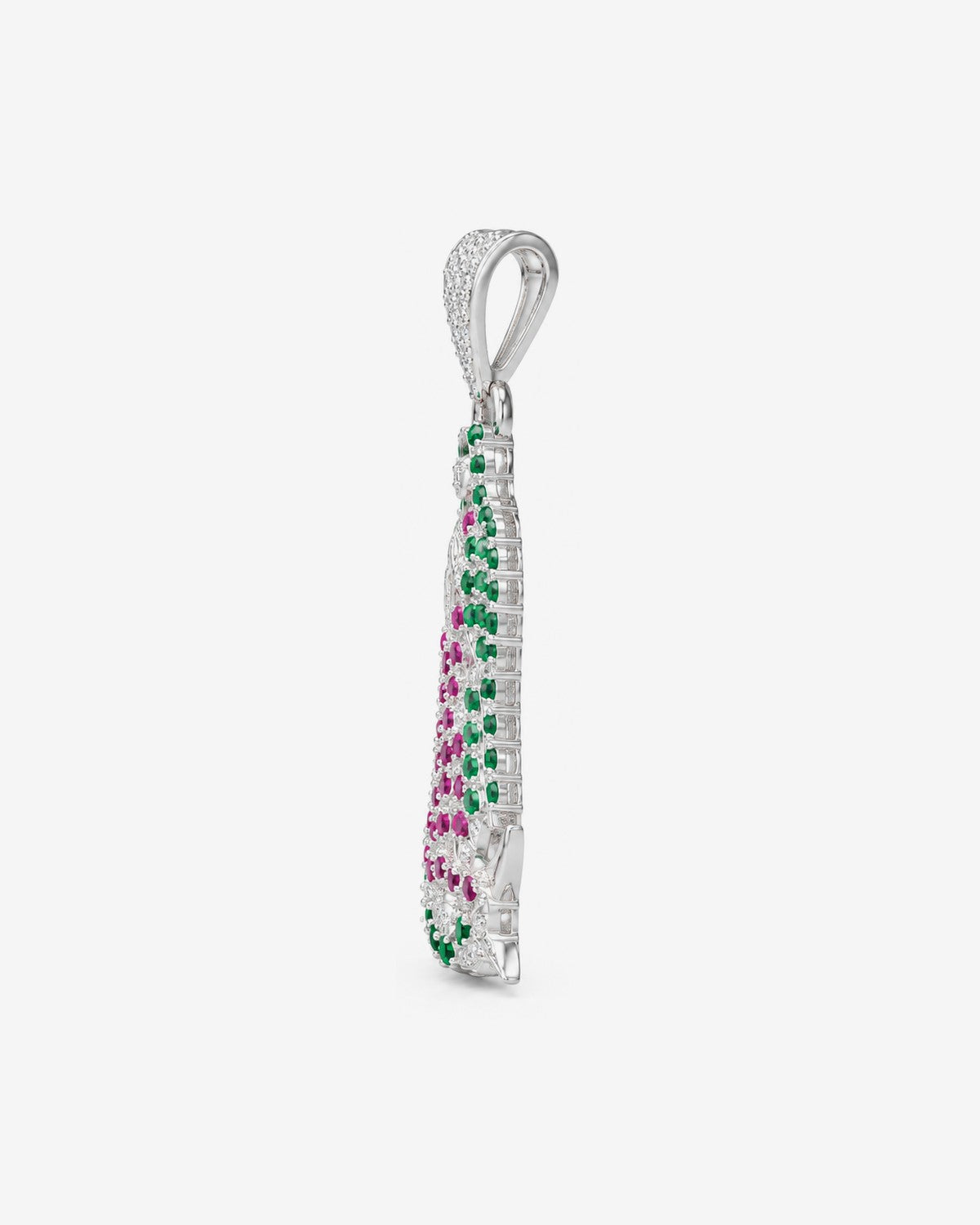 Dije Virgen de Guadalupe Esmeralda y Rubí – vista 4